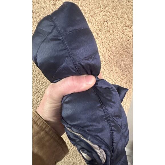 Bernardo Vest Women's Sz S Navy Metallic Goose Down Puffer Zip Athleisure Gorp - Picture 4 of 12